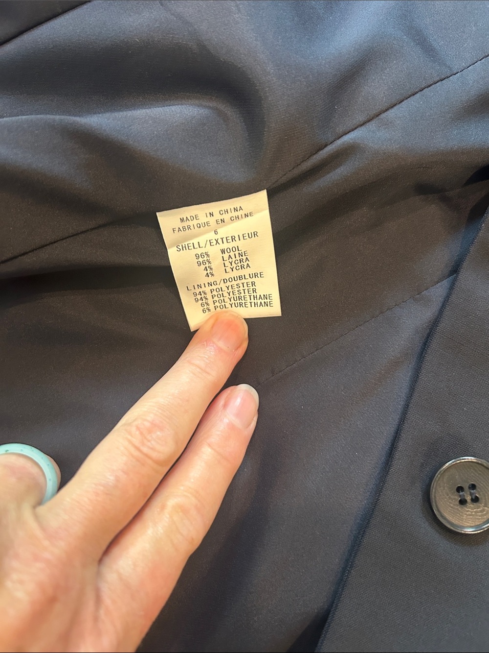 Theory Navy Blue Two-Button Tailored Blazer - Picture 9 of 11